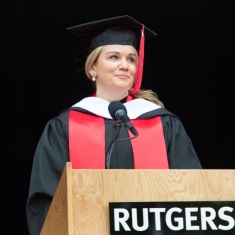 Rutgers University Alumni Association Vice Chair Gloria Vanderham at commencement