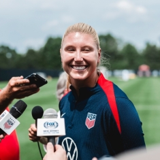 Casey Murphy with media July 9